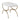 Novak Antique Gold Iron Stool Natural Linen