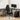 Artiss L-shape Computer Desk & Ergonomic Office Chair Furniture Set Black