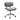Gray office chair with wooden armrests and base on a white background
