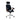 Black office chair with headrest on a white background