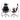 Ergonomic office chair with dimensions labeled on a white background