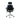 Black office chair with headrest on a white background