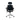 Black office chair with headrest on a white background
