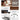 Collage of a person working on wood, chair with wood grain finish, chrome base, and gas lift mechanism.