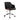 Black office chair with wooden armrests on a white background