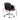 Black office chair with dimensions labeled on a white background