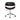 Black office chair with wooden armrests on a white background