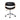 Black office chair with wooden armrests on a white background
