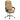 Beige office chair with quilted design on a white background