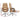 Beige office chair with dimensions marked on a white background
