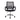 Black office chair with mesh backrest on a white background