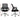 Artiss 2x Mesh Office Chair Mid Back Black