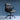 Black office chair on a blue background