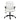White office chair with black wheels on a white background