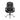 Black office chair with chrome base on a white background