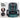 Black massage chair with dual padded back support and deep support features.