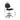 Black office chair with dimensions marked on a white background