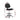 Black office chair with dimensions marked on a white background