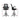 Black office chair with dimensions labeled on a white background