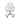 White office chair with a quilted design on a white background
