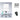 White office chair with height adjustment and 360-degree rotation features on a gray background