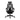 Black office chair with ergonomic design on a white background