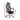 Black office chair with dimensions marked on a white background