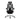 Black office chair with ergonomic design on a white background