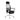 Black office chair with mesh backrest on a white background