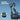 Ergonomic chair with lumbar support and human skeleton illustration on a blue background