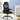 Black office chair in a room with a desk and plants