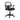 Black office chair with mesh backrest on a white background
