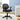 Black office chair in a room with a desk and plant