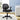 Black office chair in a room with a desk and plant
