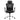 Black mesh office chair with headrest on a white background