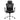 Black mesh office chair with headrest on a white background