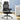 Black office chair in a room with a desk and plants