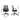 Black office chairs with dimensions labeled on a white background