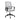 Grey office chair with black mesh back and armrests on a white background