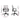 Measurement chart of an office chair with dimensions labeled.