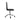 Black office chair with chrome base on a white background