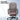 Gray executive office chair with red padding on a light blue background