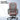 Gray executive office chair with red padding on a light blue background