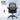 Black office chair with height adjustment and 360-degree rotation features on a white background.
