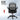 Black office chair with height adjustment and 360-degree rotation features on a white background.