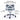FORTIA Ergonomic Office Chair Coolmesh Fabric White & Blue OFFOCRFOE3BA