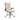 Beige office chair with chrome base on a white background
