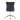 Black office chair with gold base on a white background