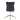 Black office chair with gold base on a white background
