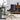 Black office chair with gold accents in a home office setting